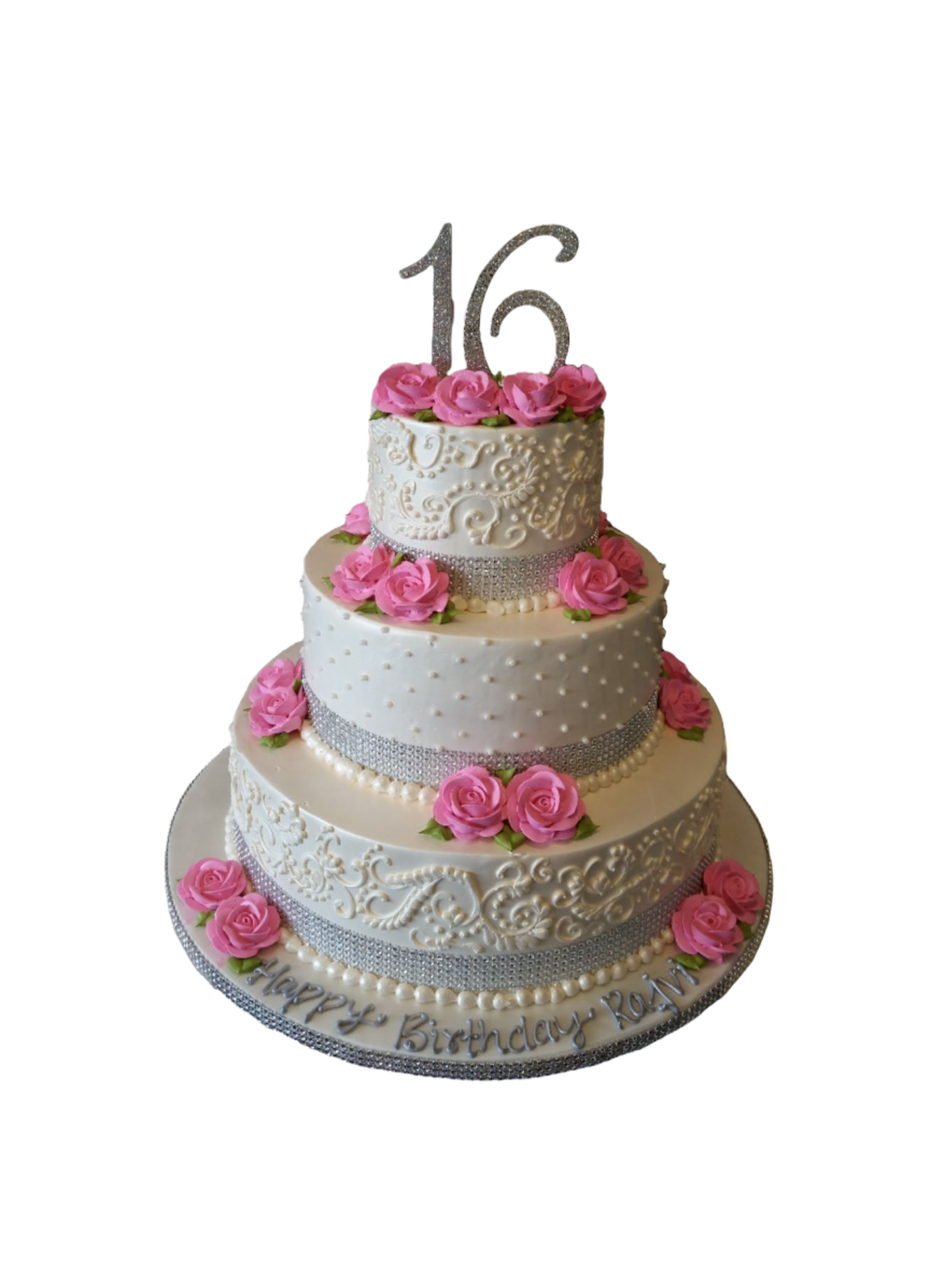 Ivory Henna Wedding Cake