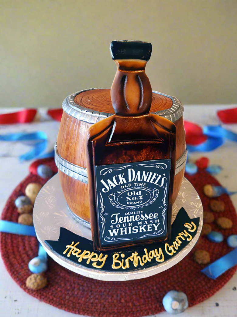 Jack Daniel's Barrel Cake