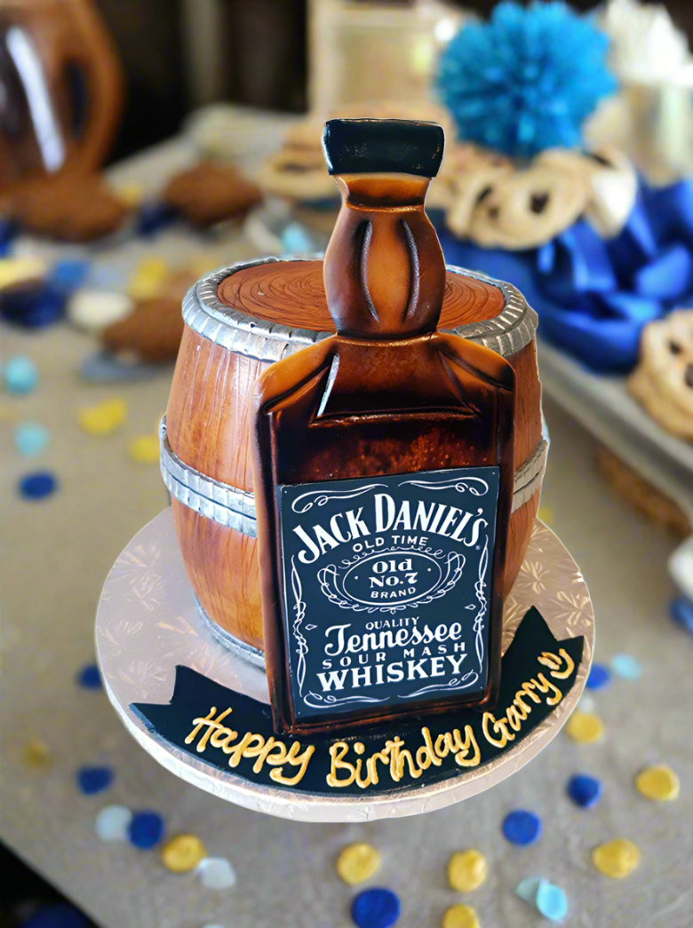 Jack Daniel's Barrel Cake