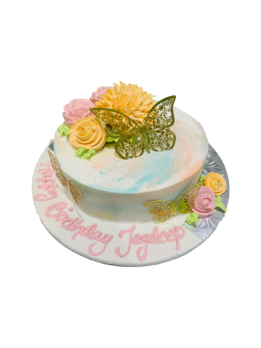 Jagdeep Butterfly Birthday Cake