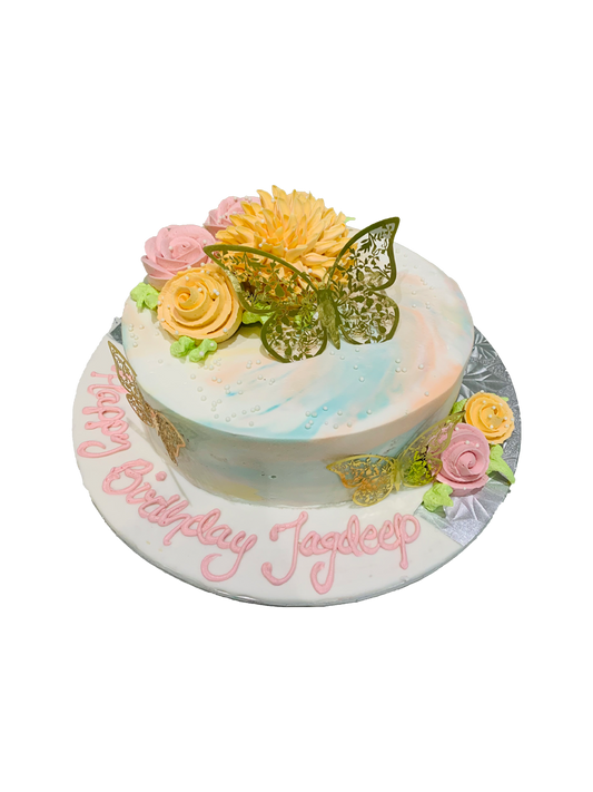 Jagdeep Butterfly Birthday Cake