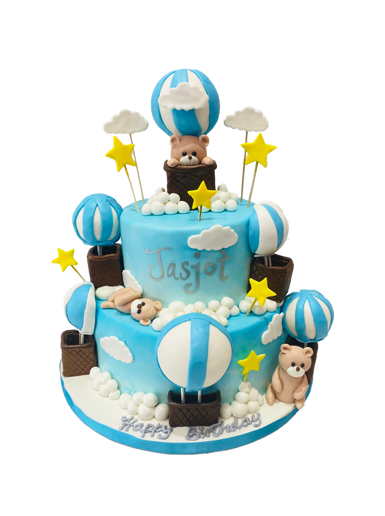 Jasjot Hot Air Balloon Fondant Cake