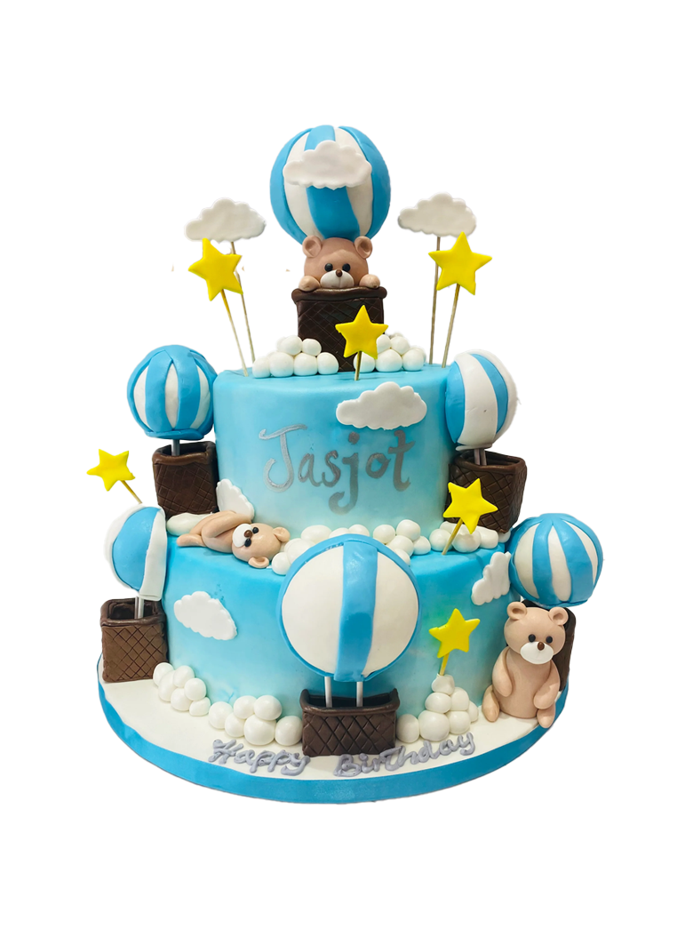 Jasjot Hot Air Balloon Fondant Cake