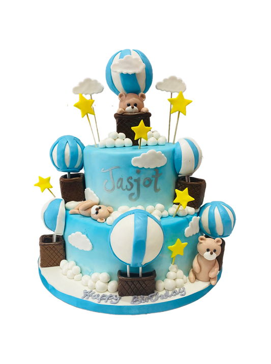Jasjot Hot Air Balloon Fondant Cake