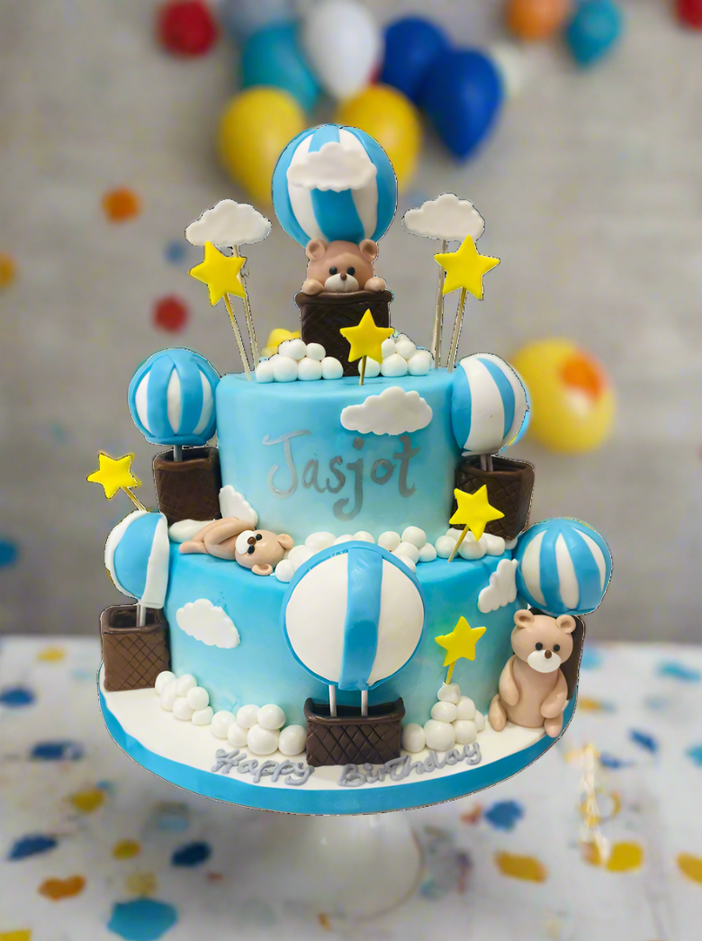 Jasjot Hot Air Balloon Fondant Cake