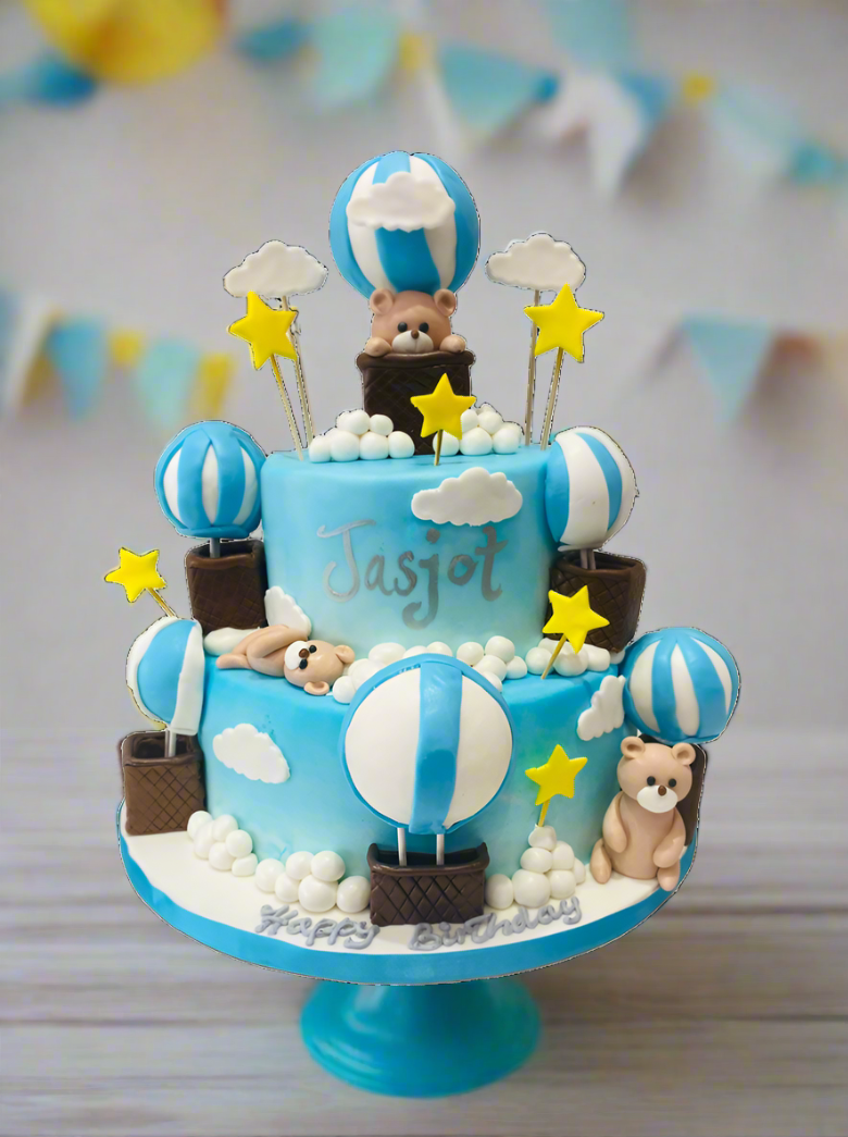 Jasjot Hot Air Balloon Fondant Cake