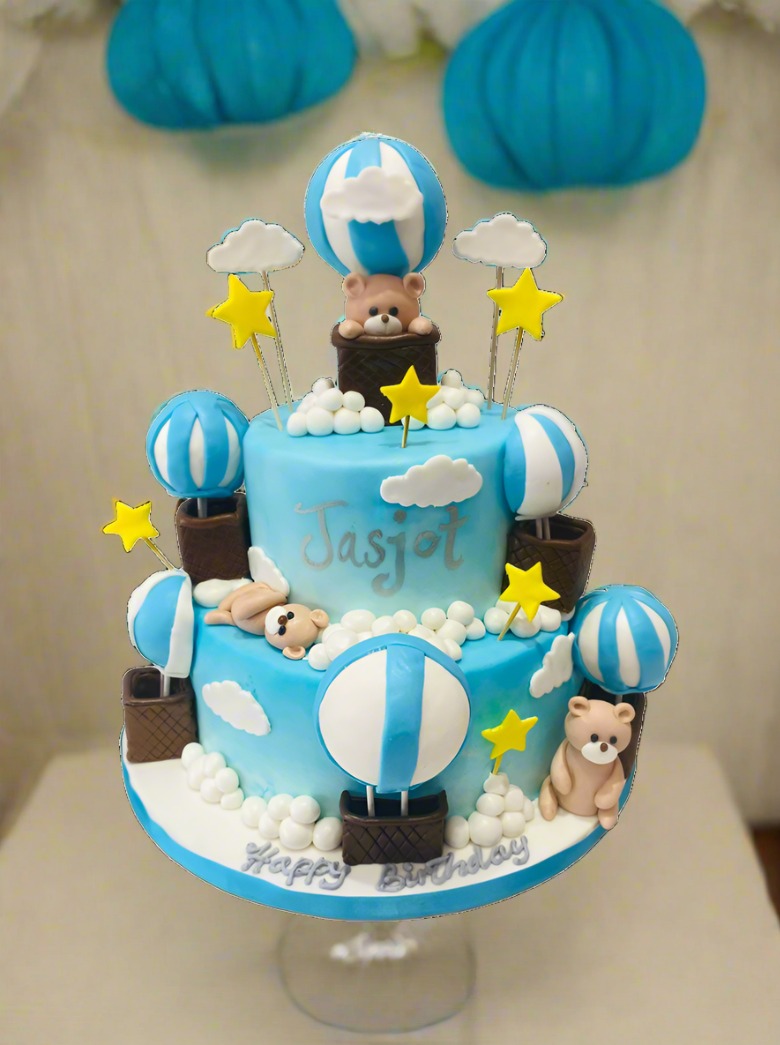 Jasjot Hot Air Balloon Fondant Cake