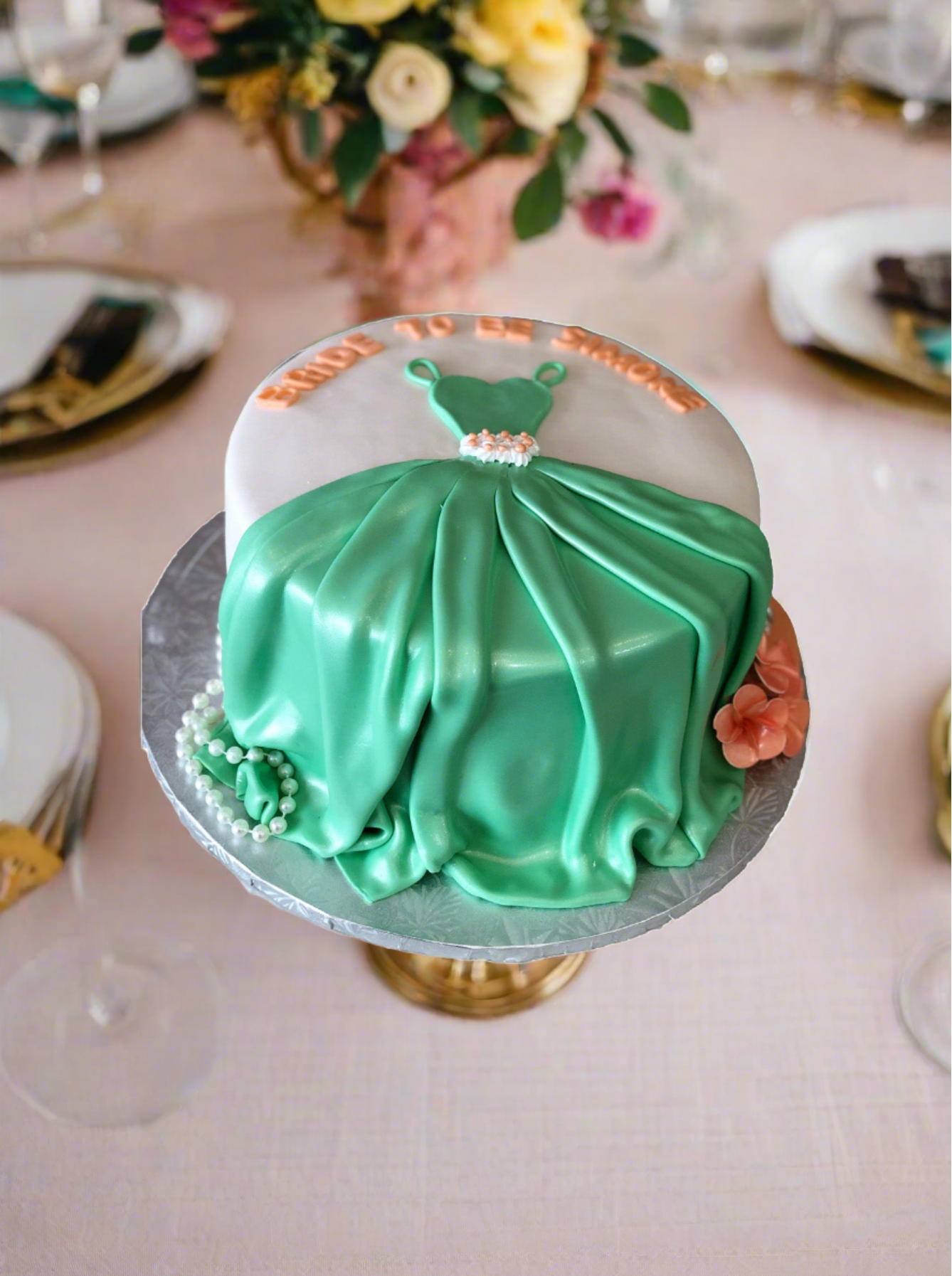 Nadu Bridal Shower Fondant Cake