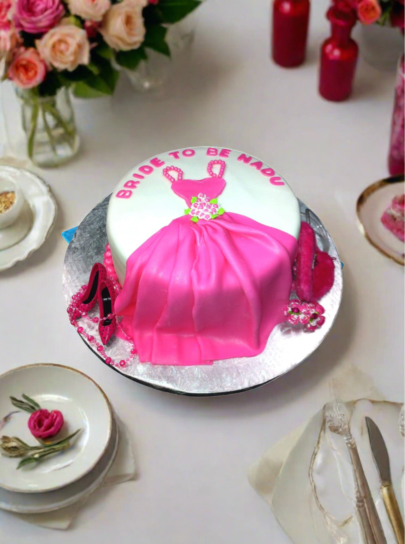 Nadu Bridal Shower Fondant Cake