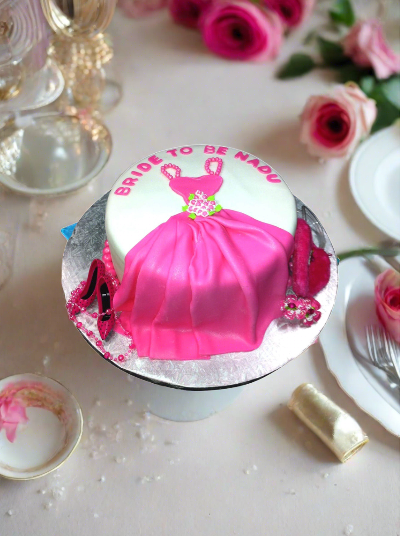 Nadu Bridal Shower Fondant Cake