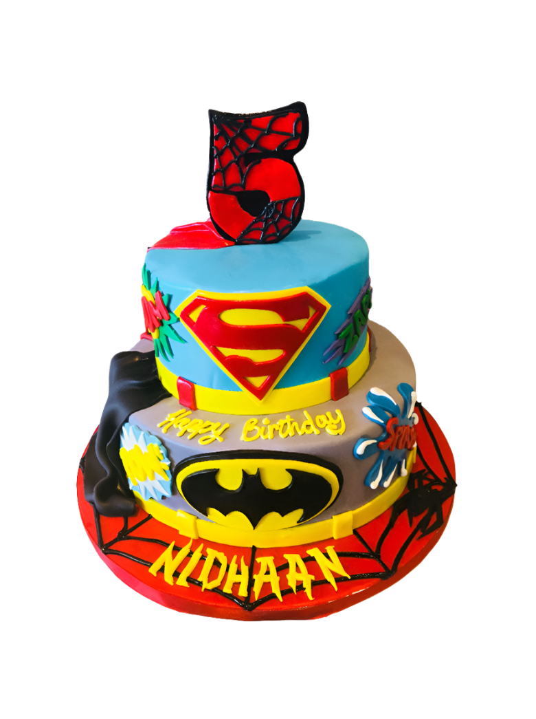Nidhaan Spiderman Tiered Cake