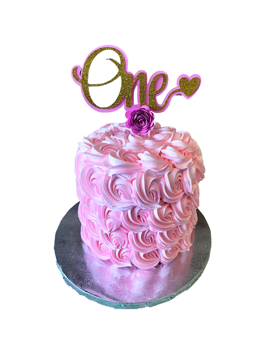 One Rosette Cream Cake