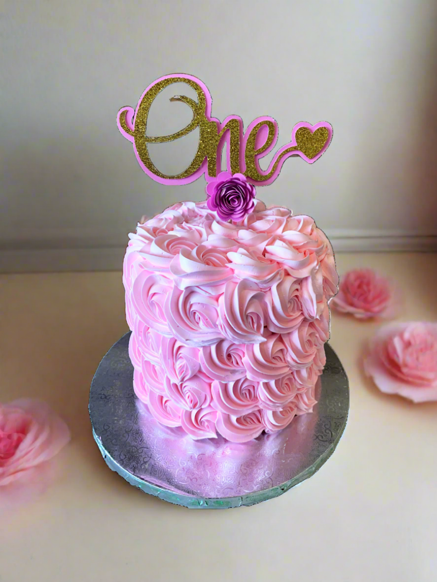One Rosette Cream Cake
