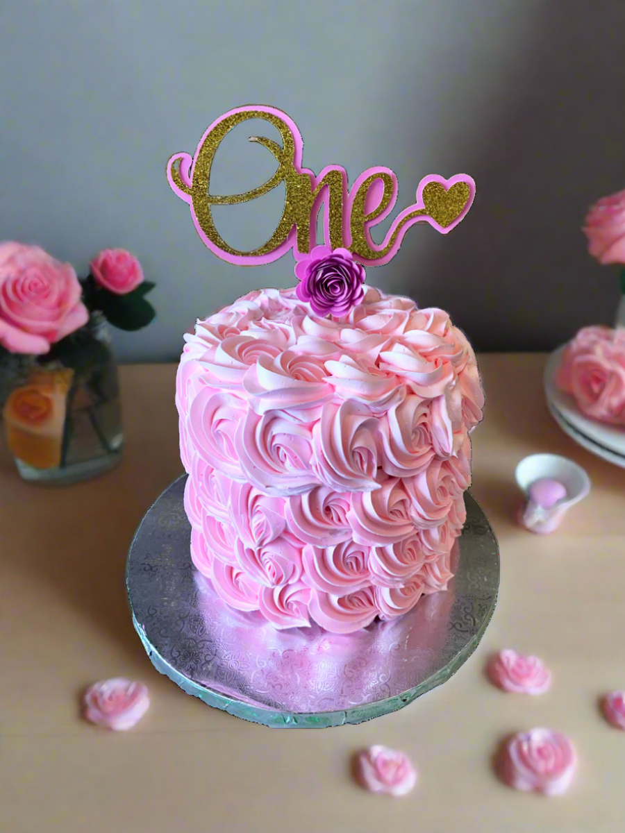 One Rosette Cream Cake
