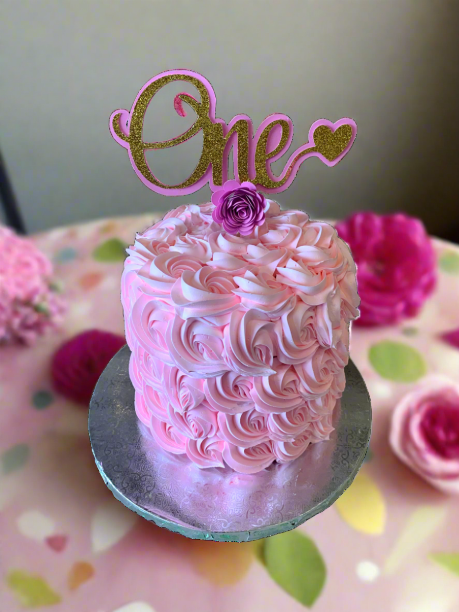 One Rosette Cream Cake