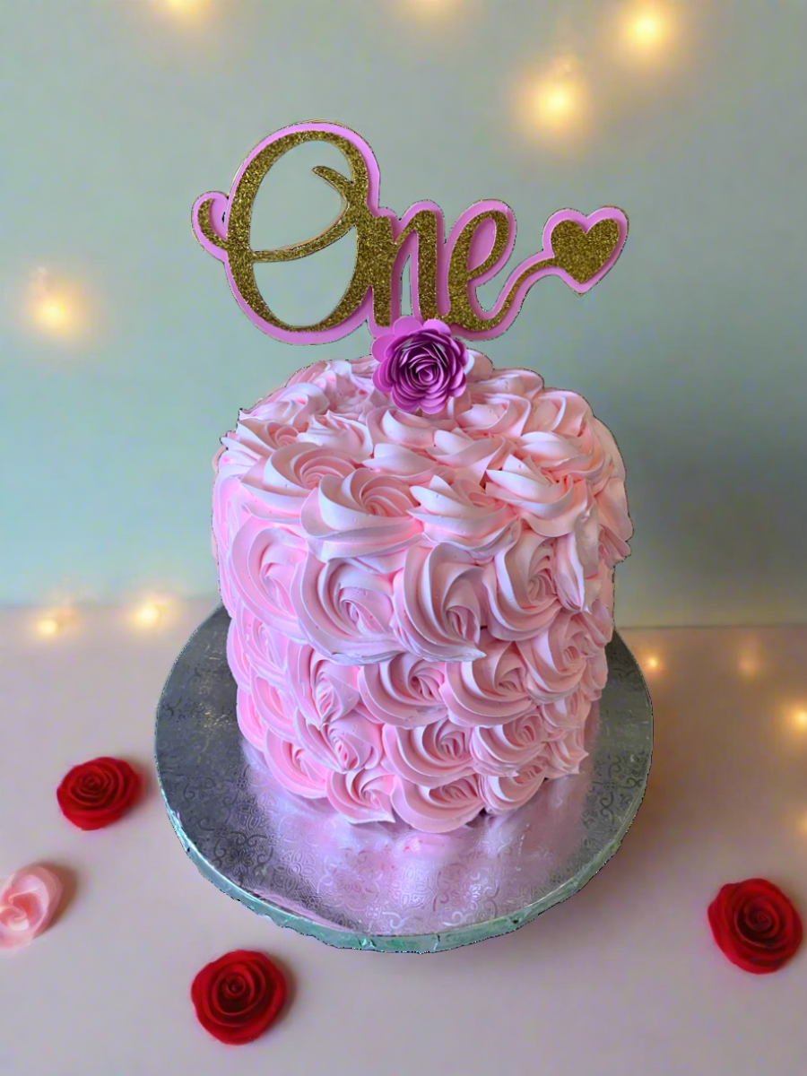 One Rosette Cream Cake