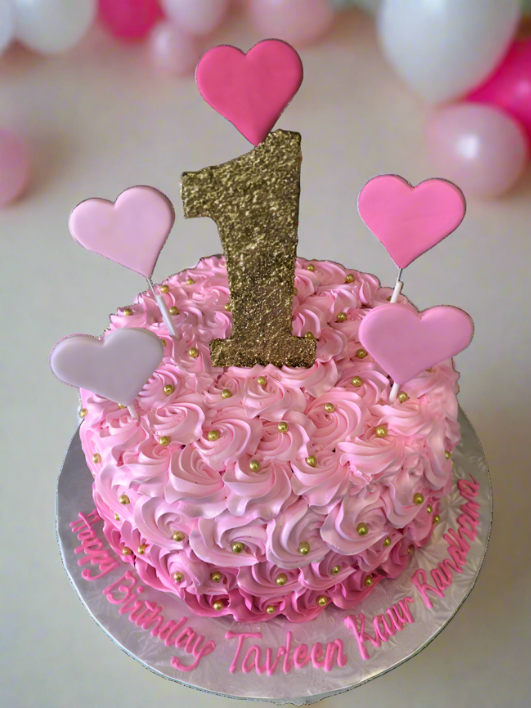 Tavleen Pink Rosette Cake