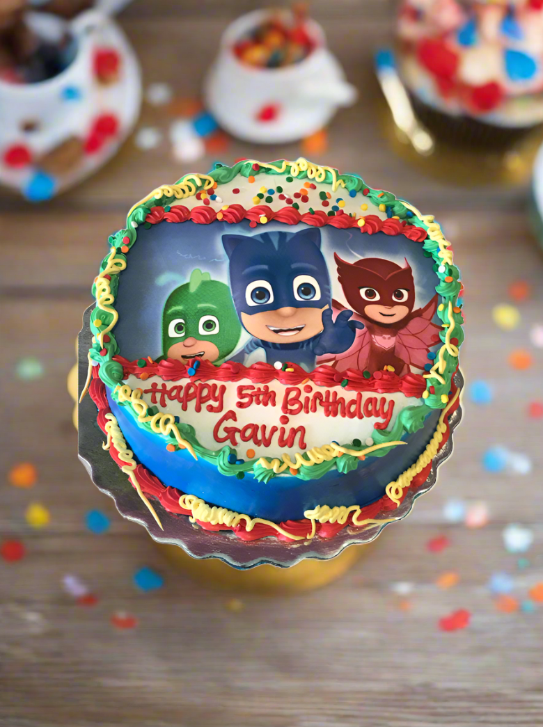 Pj Mask Photo Cake