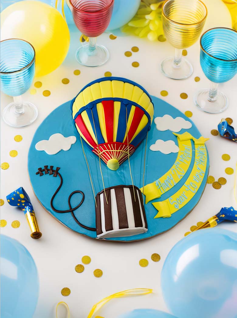 Parachute Molded Fondant Cake