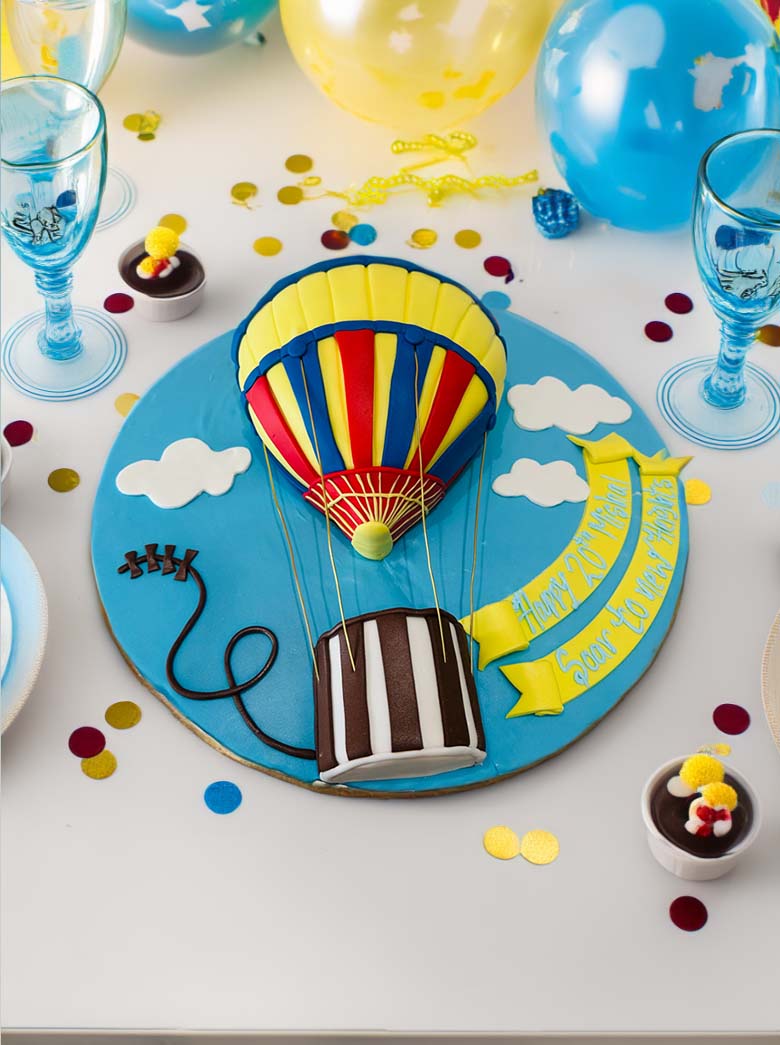 Parachute Molded Fondant Cake
