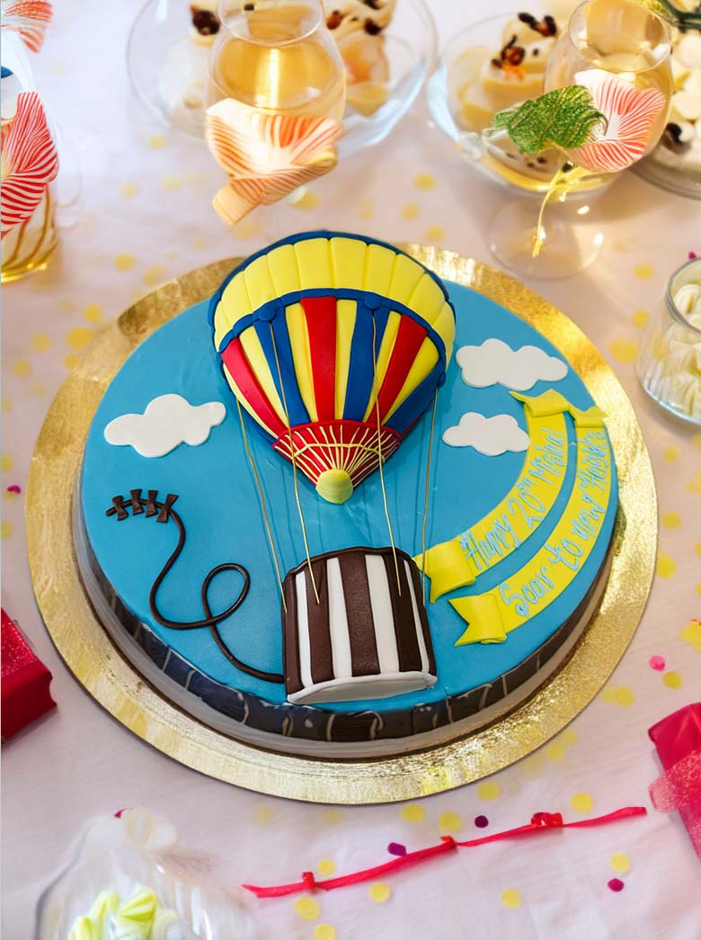 Parachute Molded Fondant Cake