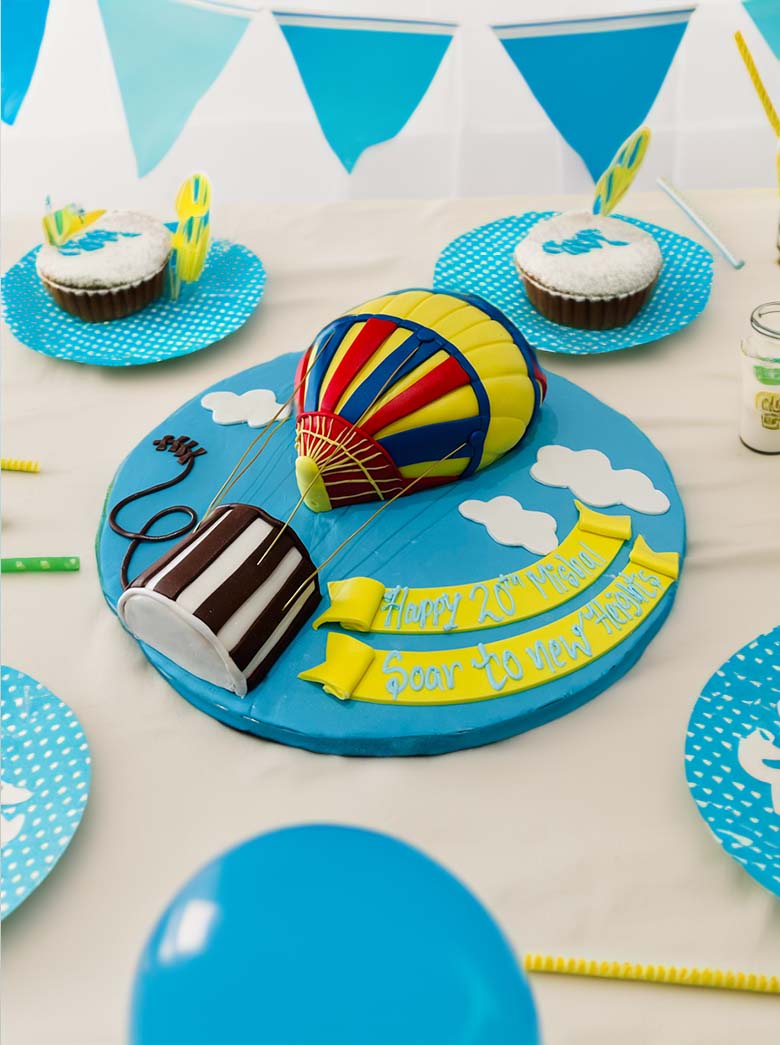 Parachute Molded Fondant Cake