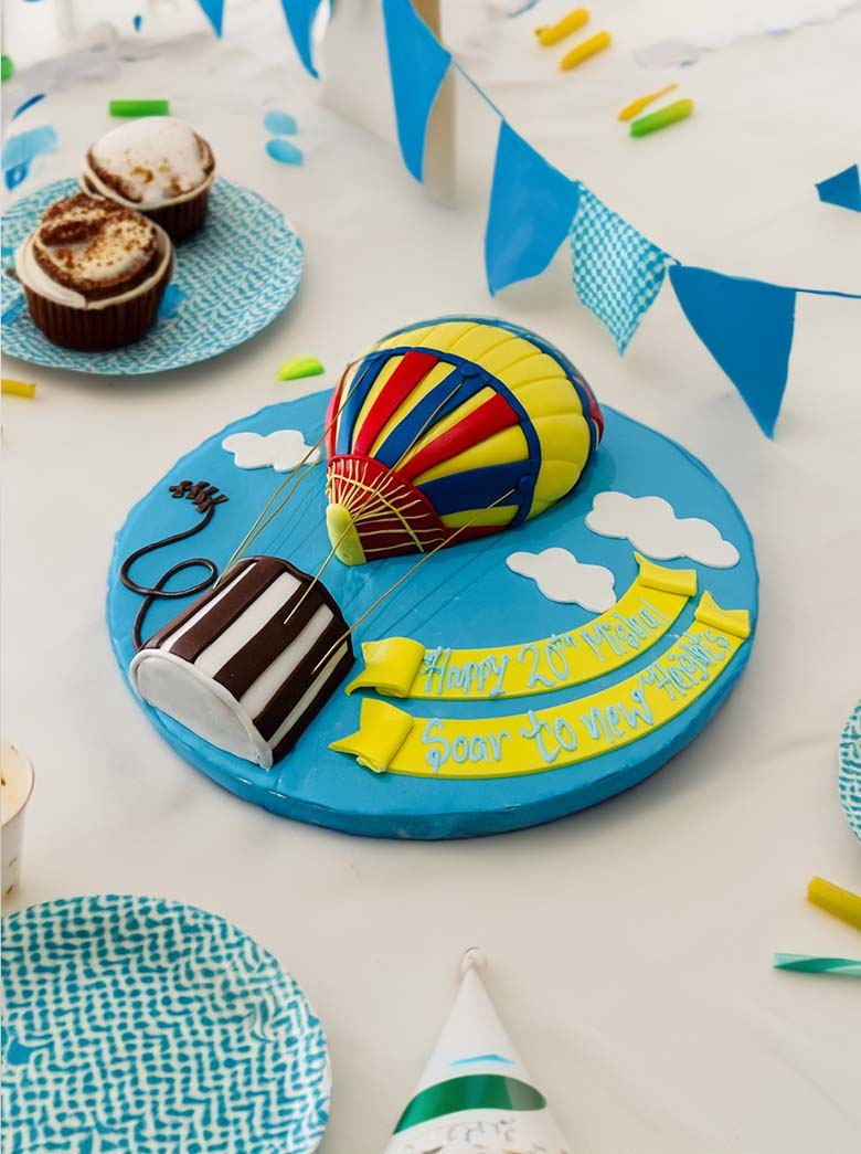 Parachute Molded Fondant Cake