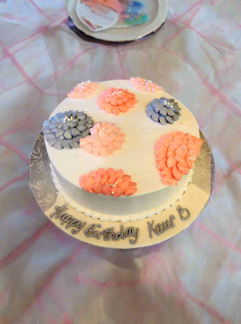 Peach Birthday Cake