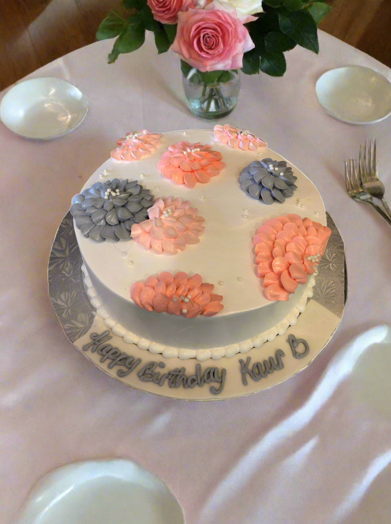 Peach Birthday Cake