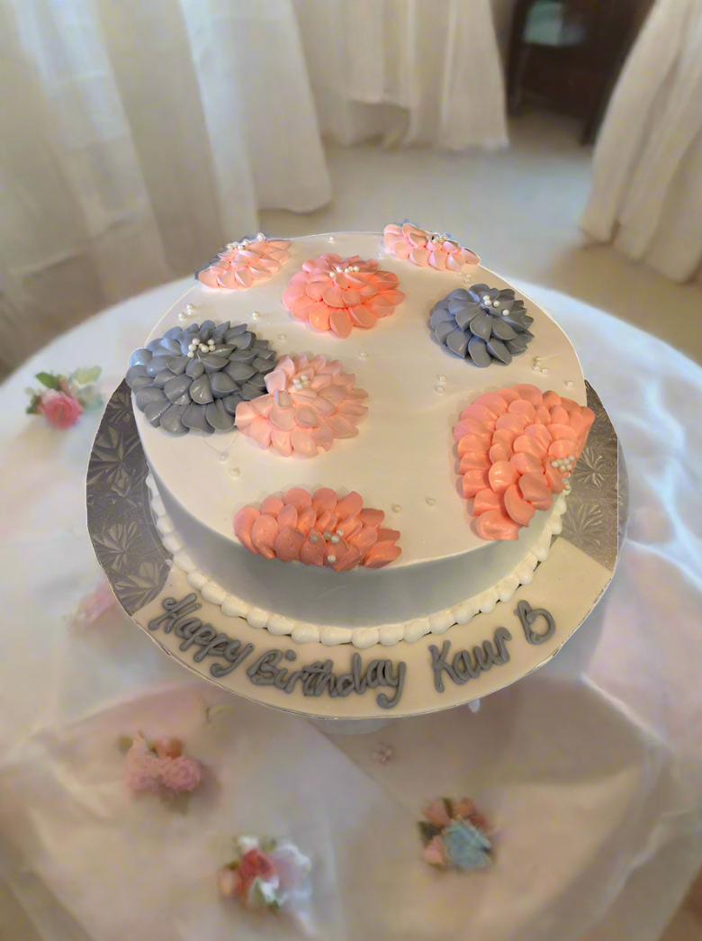 Peach Birthday Cake
