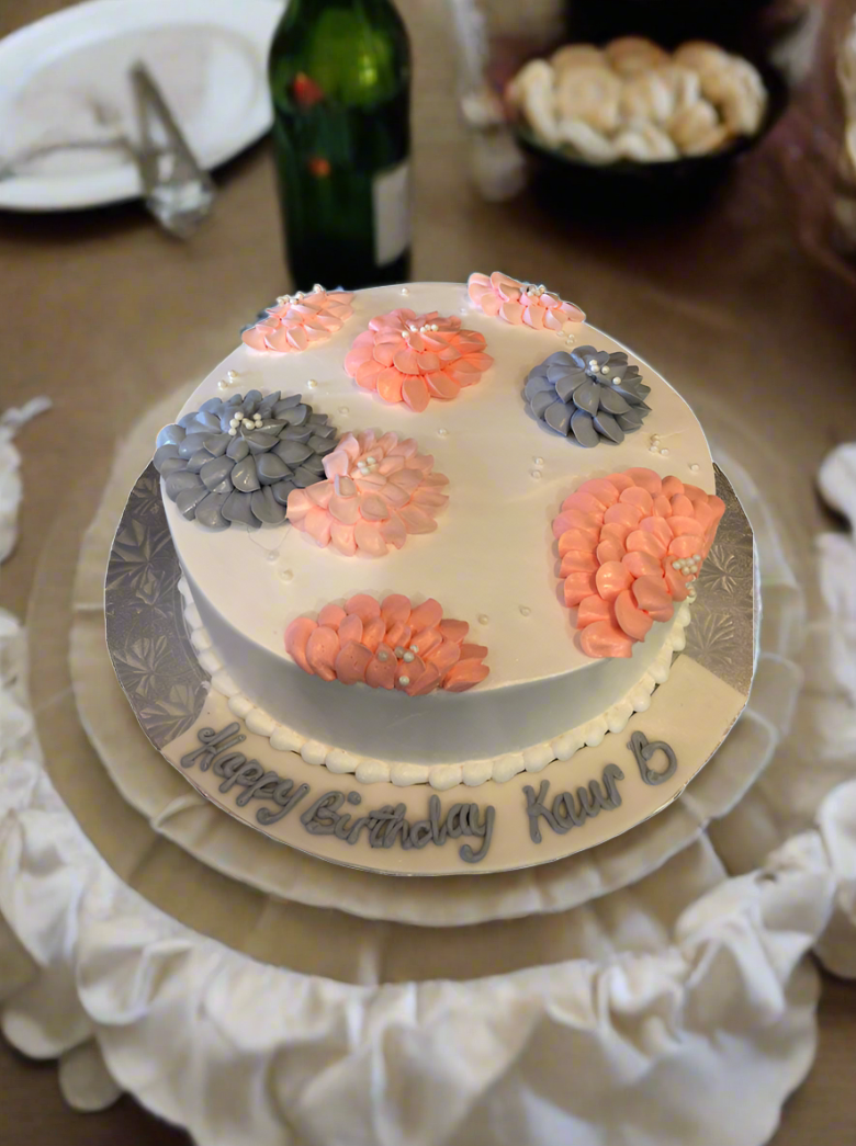 Peach Birthday Cake