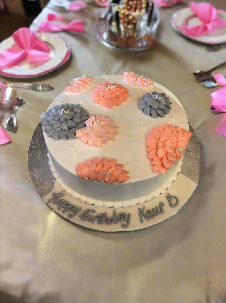 Peach Birthday Cake