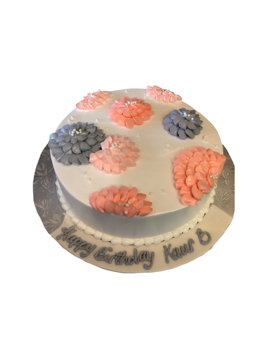 Peach Birthday Cake