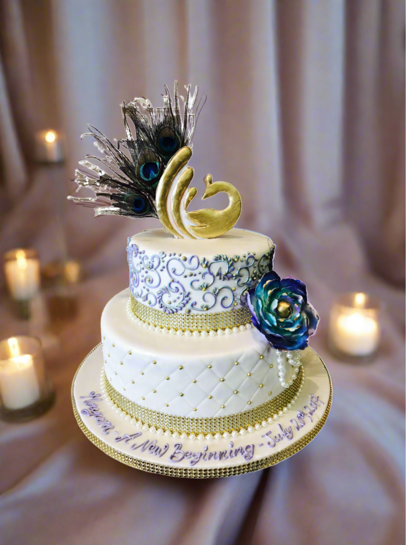 Peacock Wedding Cake