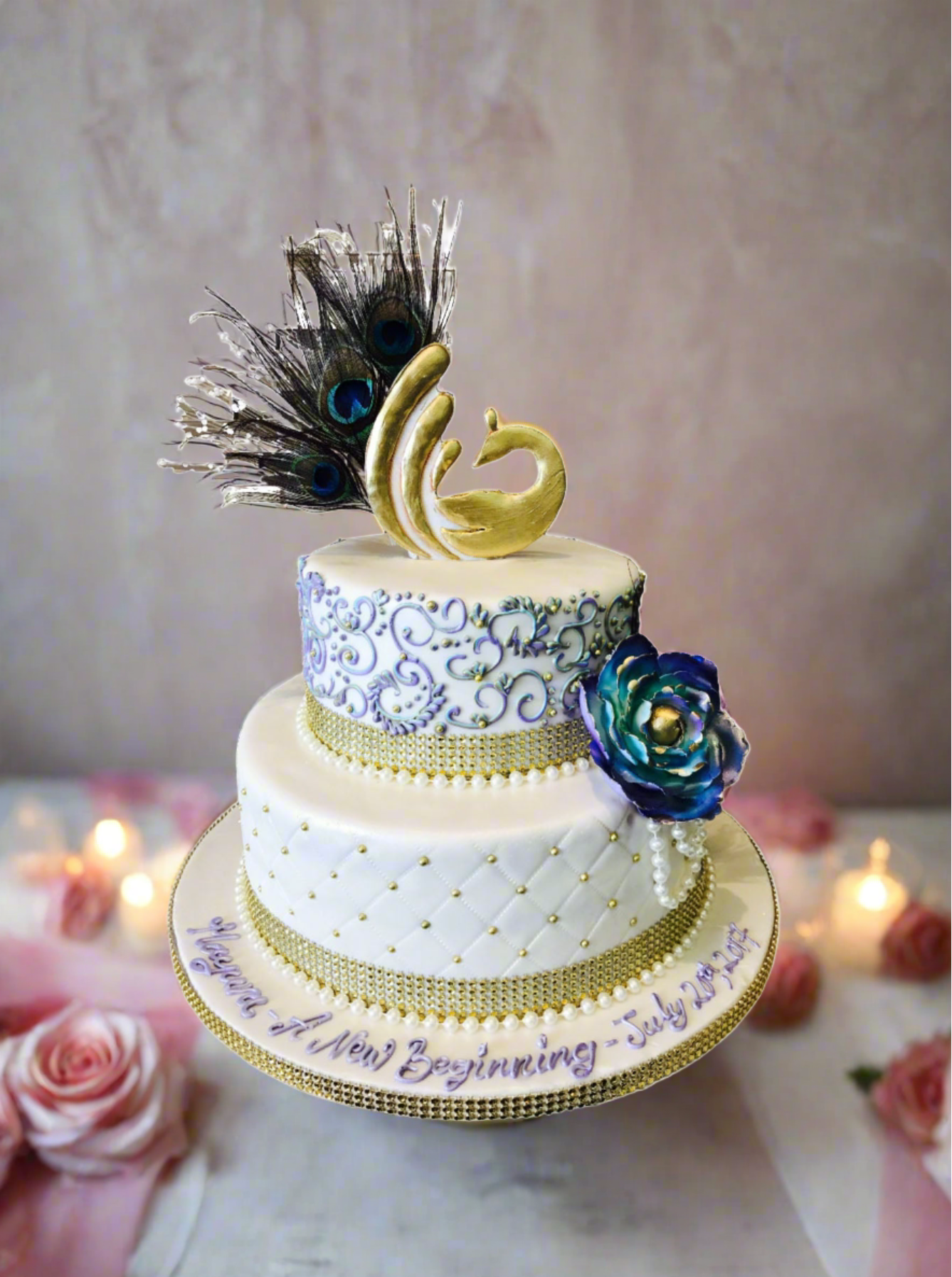 Peacock Wedding Cake