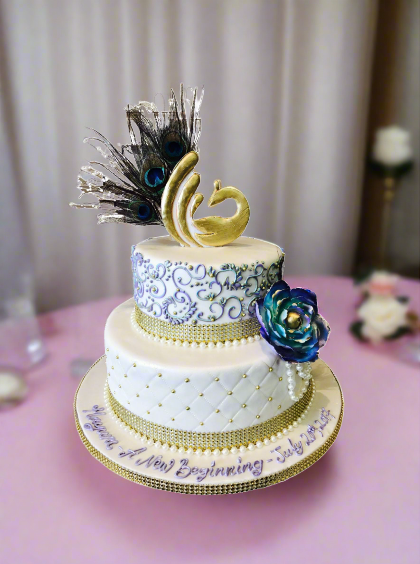 Peacock Wedding Cake