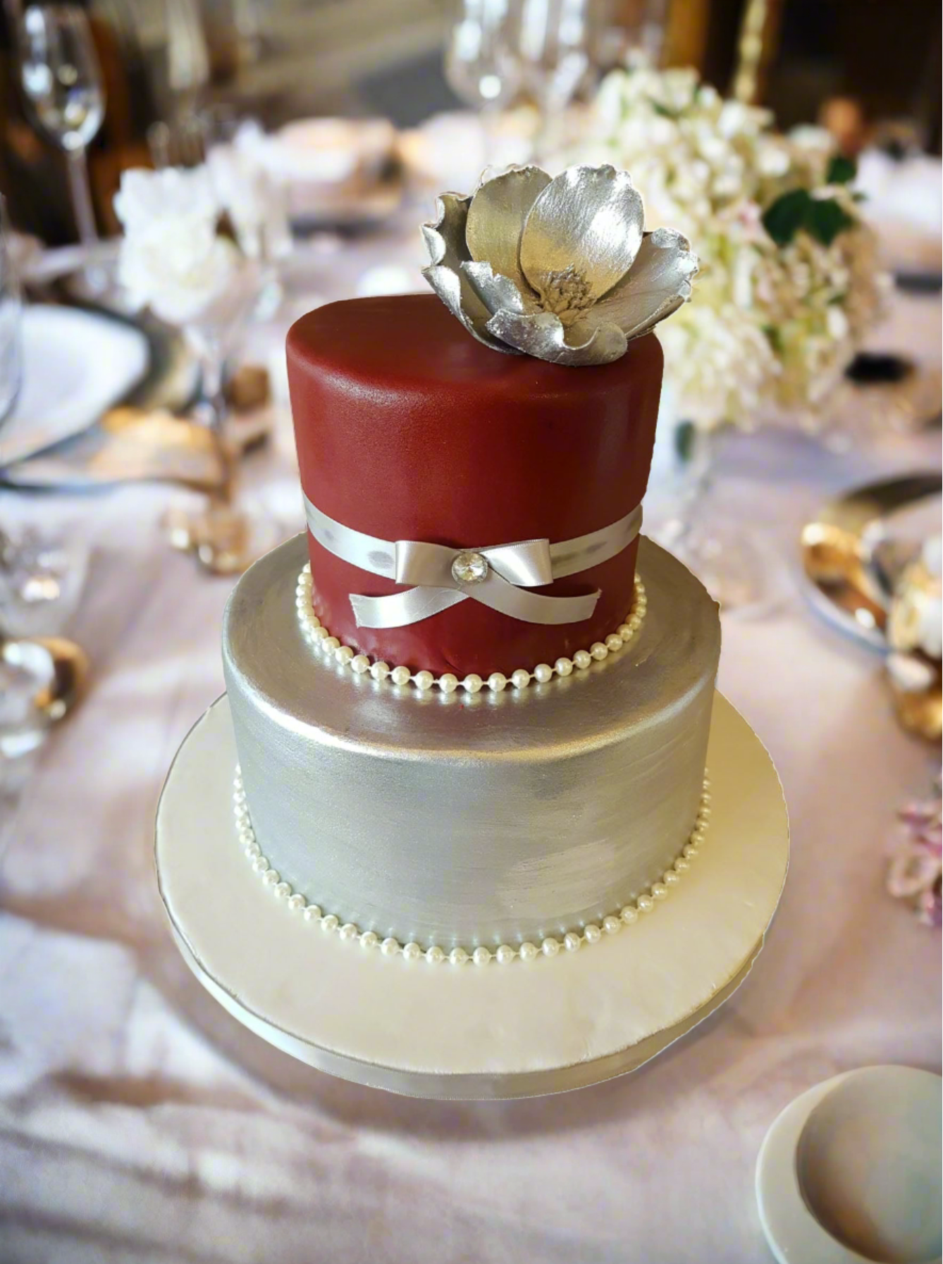 Peony Wedding Cake
