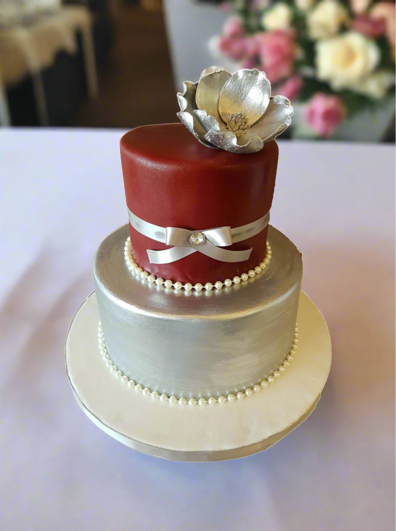Peony Wedding Cake