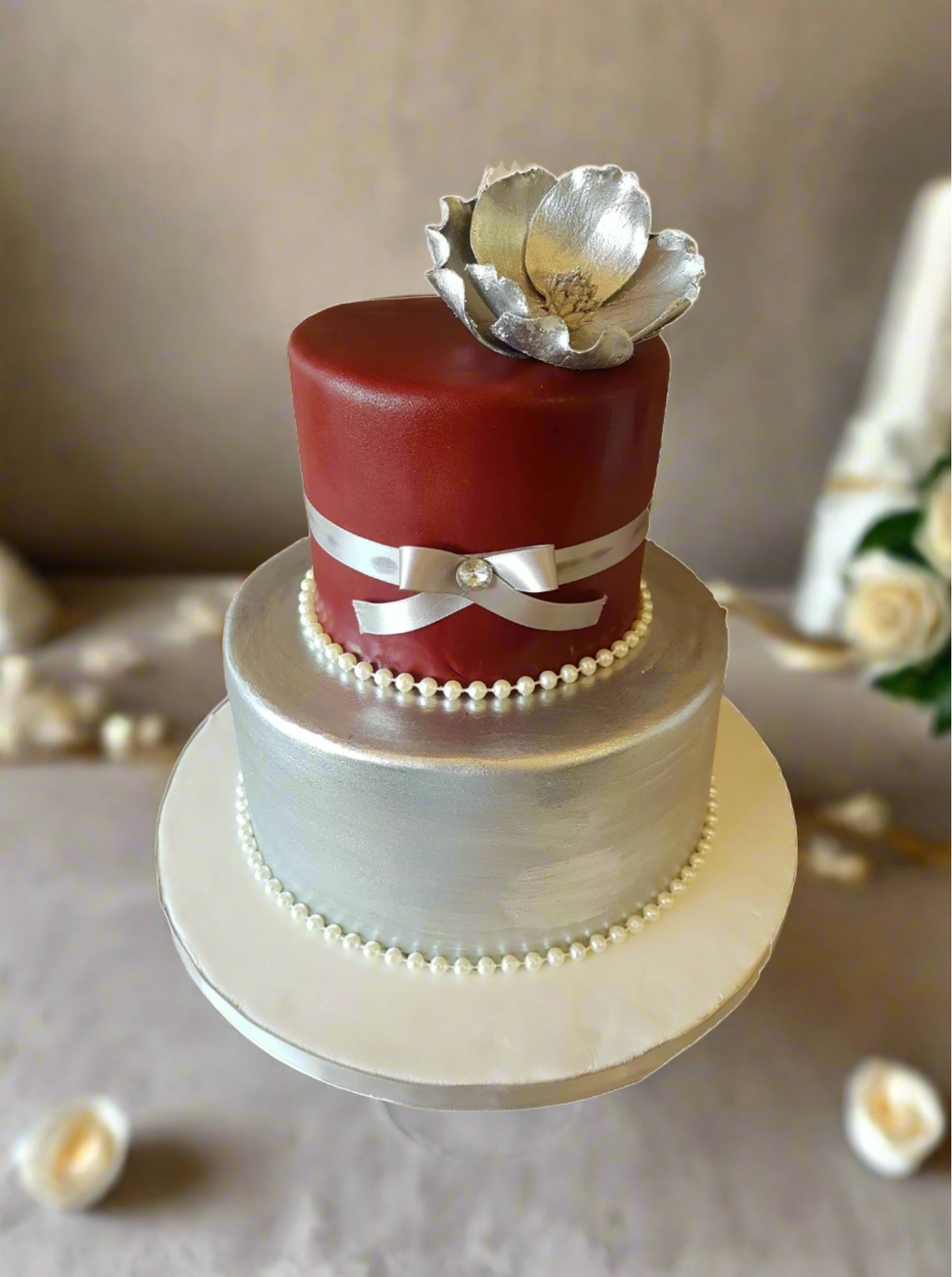 Peony Wedding Cake
