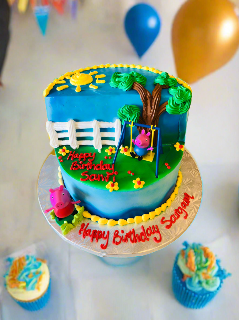 Peppa Pig Stage Cake