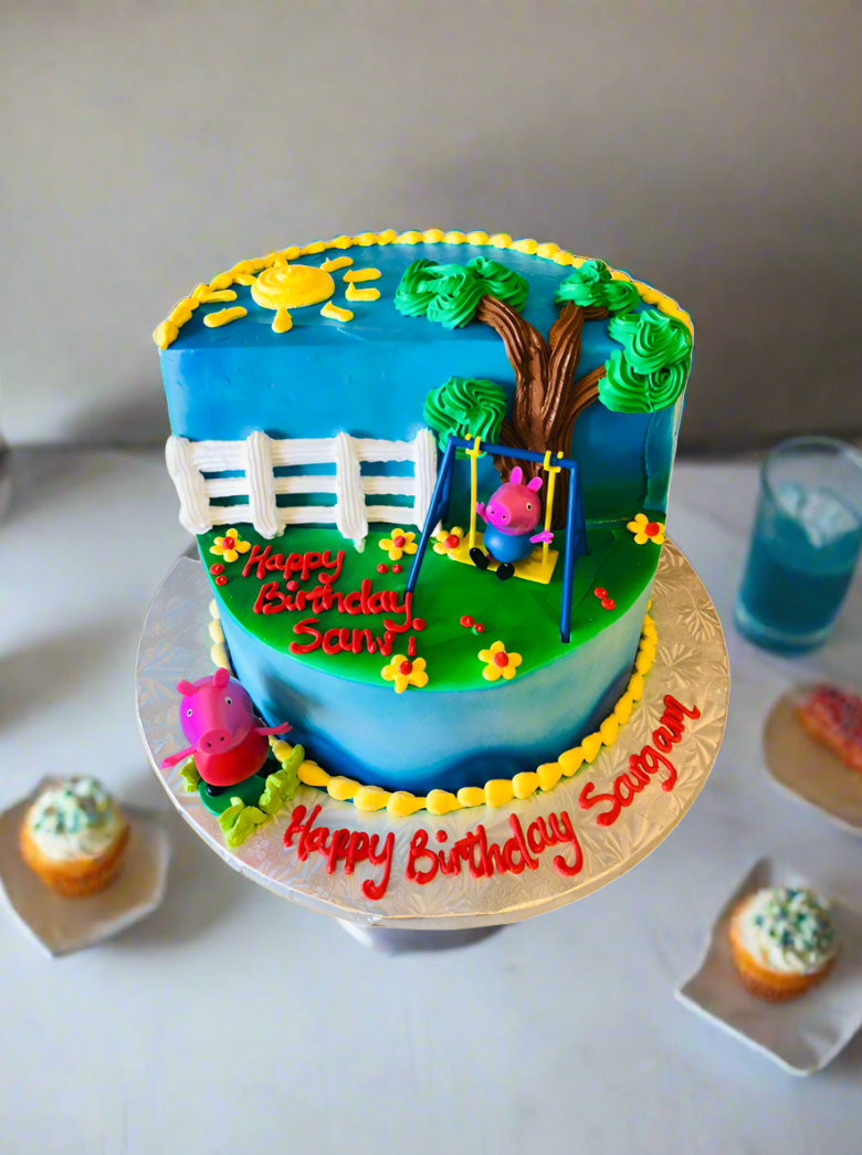 Peppa Pig Stage Cake