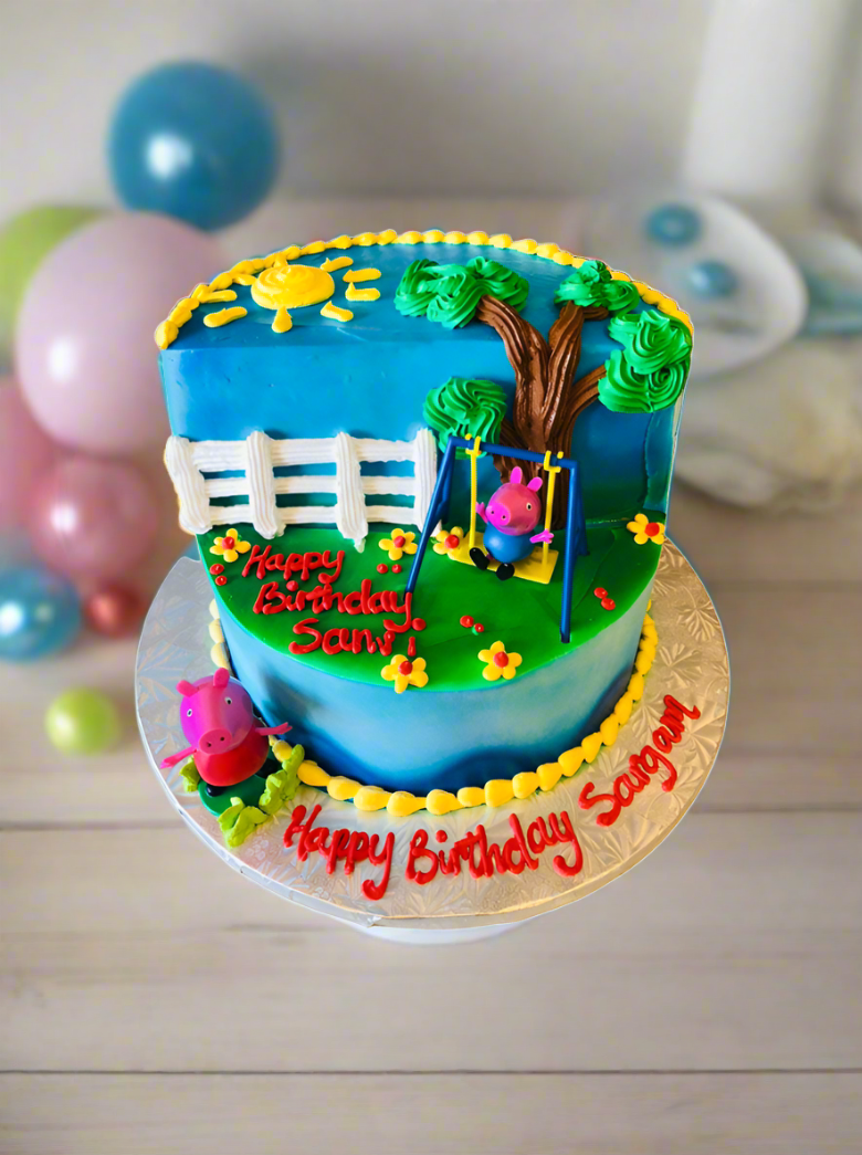 Peppa Pig Stage Cake