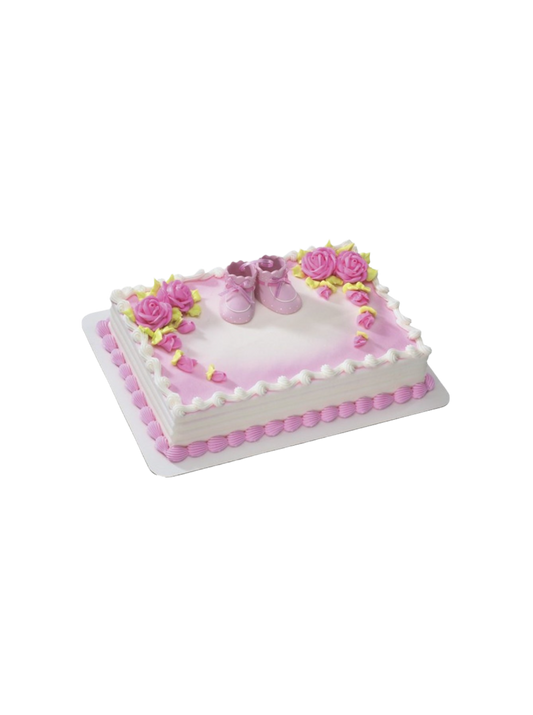 Pink Baby Booties Cake