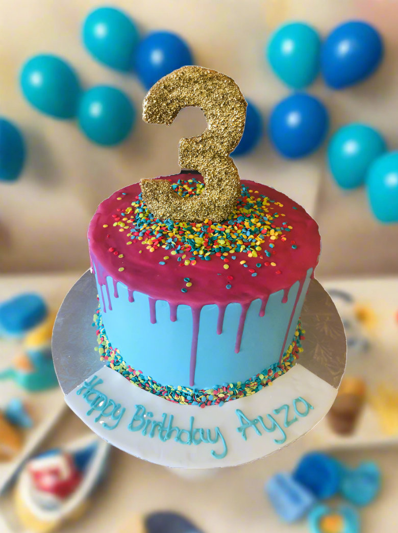 Pink Drizzle Birthday Cake