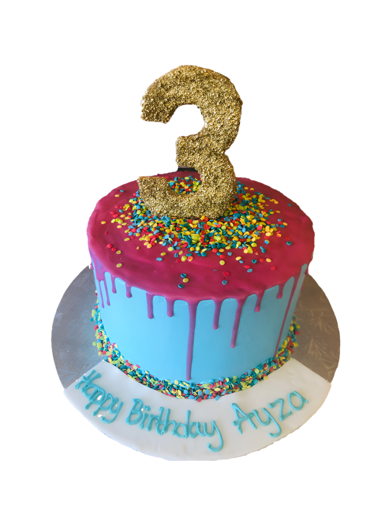 Pink Drizzle Birthday Cake