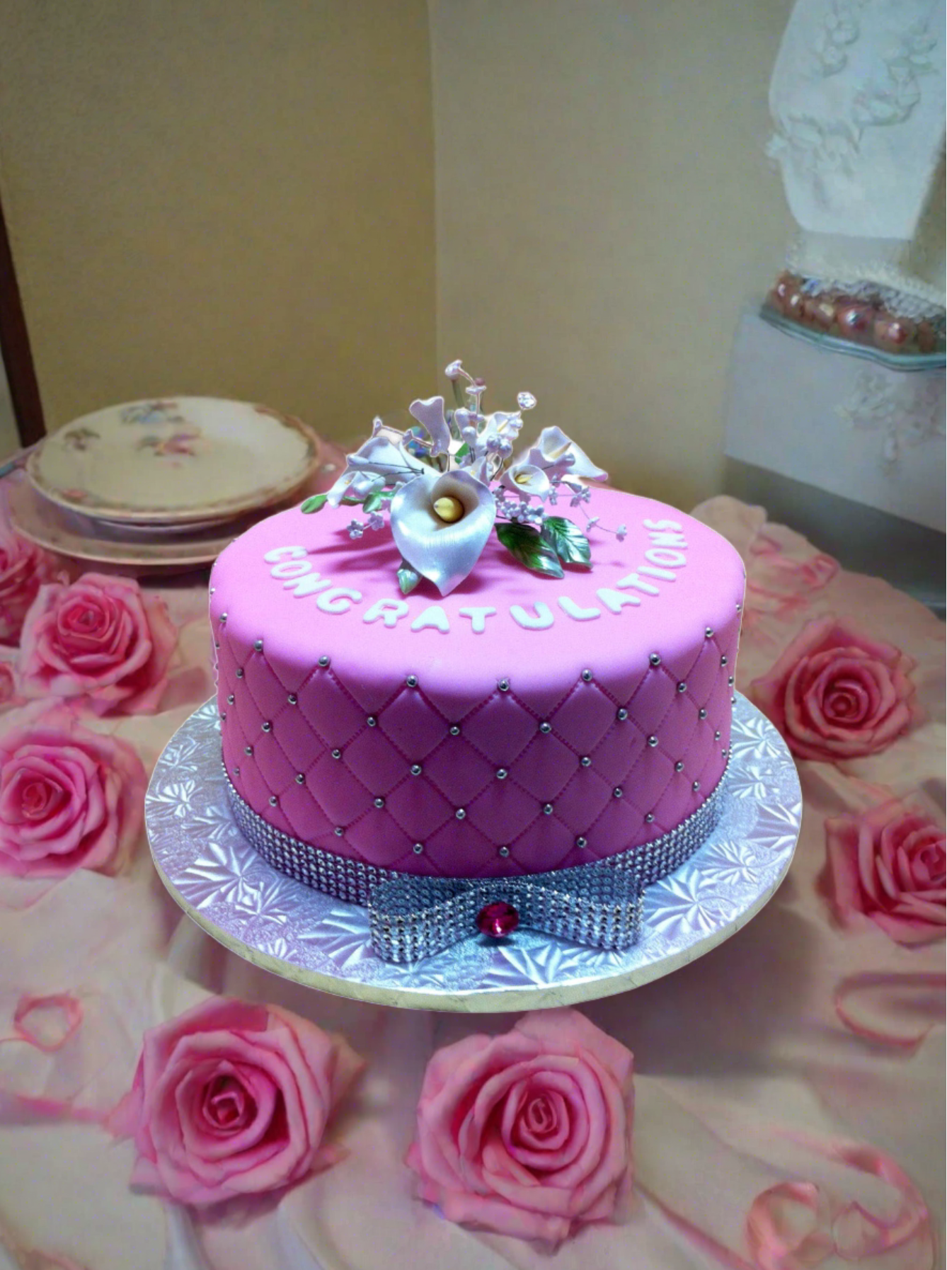 Pink Fondant Cake