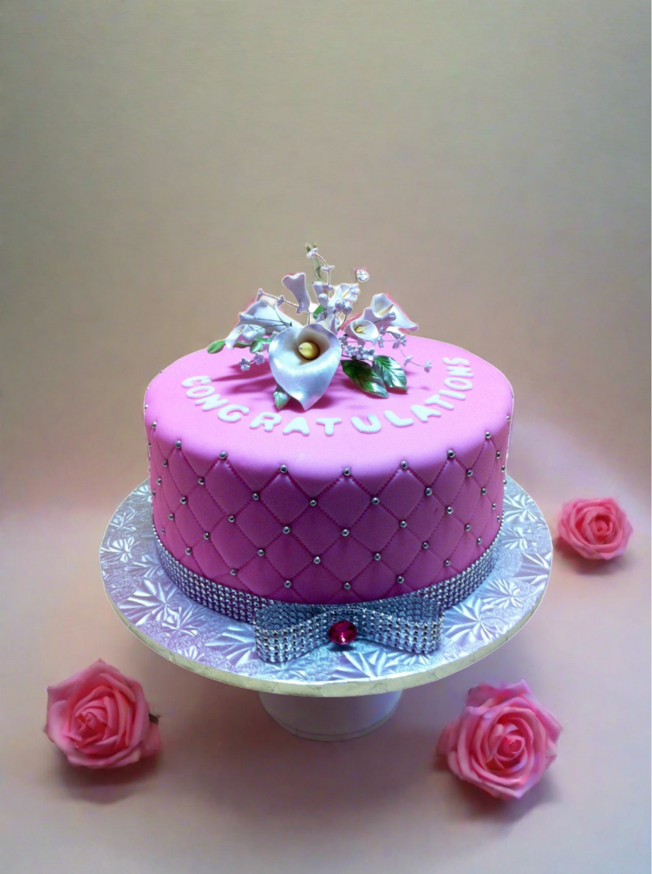Pink Fondant Cake