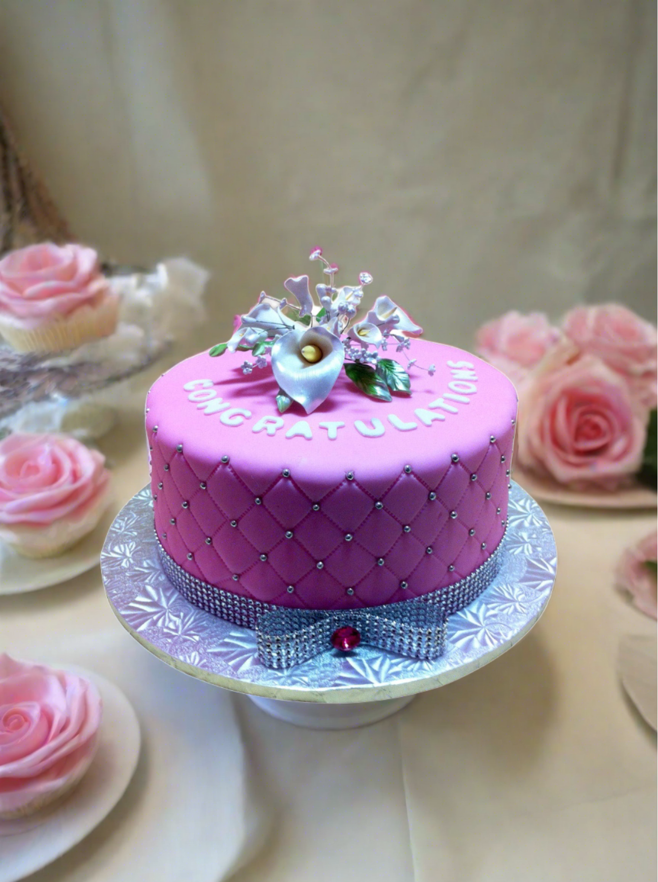 Pink Fondant Cake