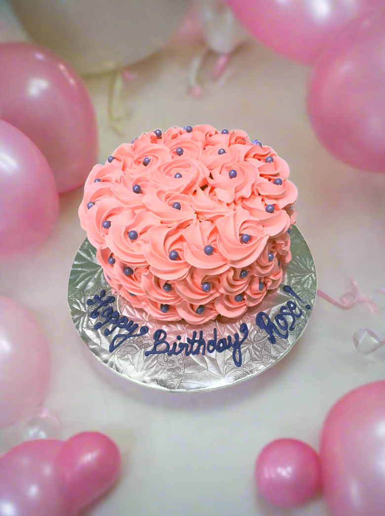 Pink Rosette Smash Cake