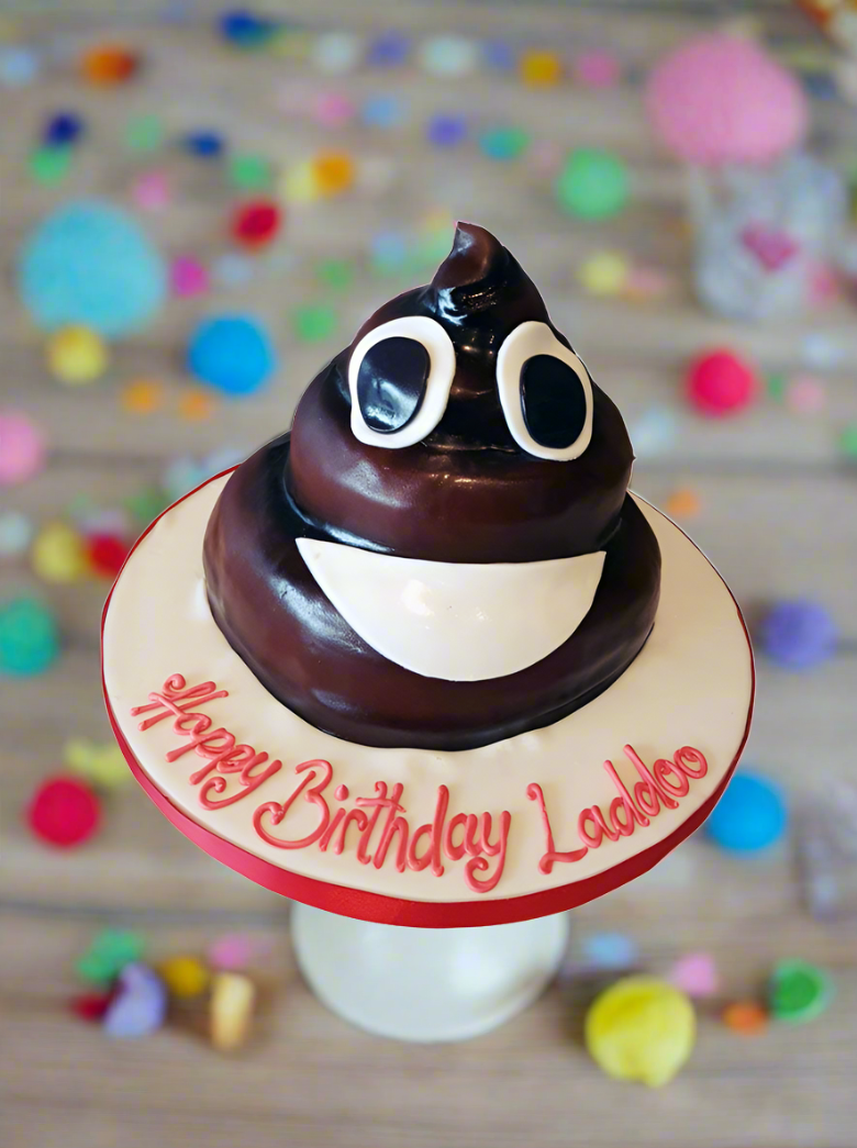 Poop Fondant Birthday Cake